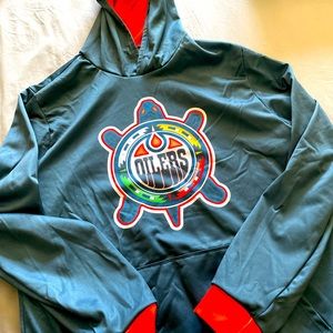 Edmonton Oilers Turtle Island Logo Hoodie